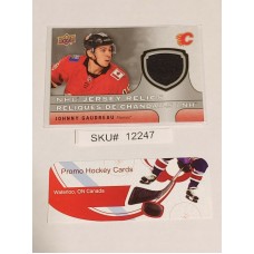 Johnny Gaudreau Jersey Relics 2018-19 Tim Hortons Upper Deck NHL J-JG SKU#12247